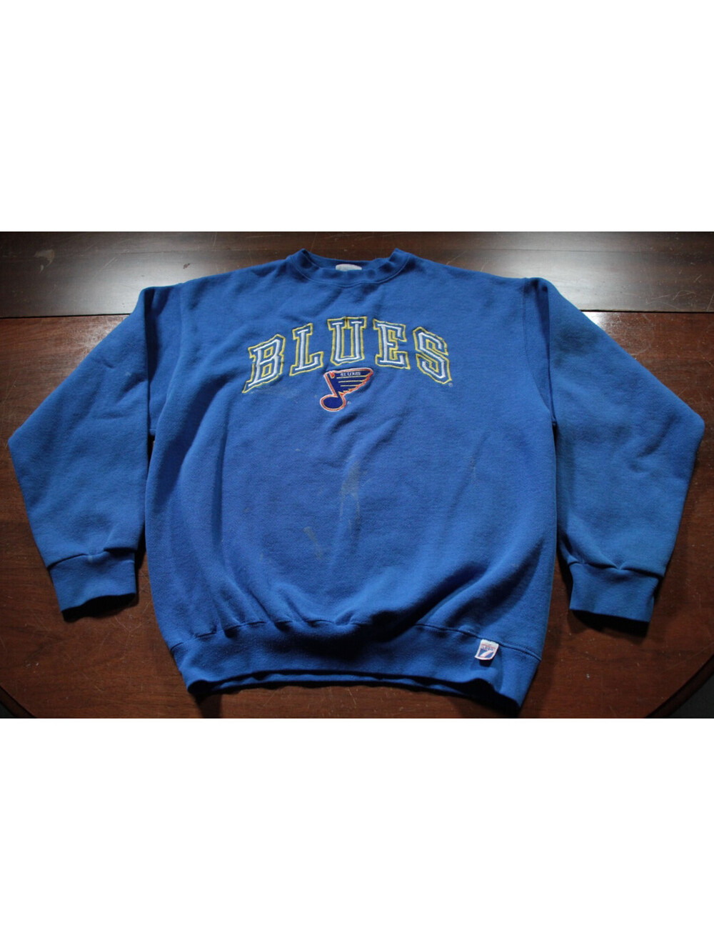 Vintage 90s St. Louis Blues Logo 7 Sweatshirt NHL Hockey M L Distressed